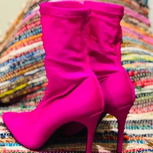 Hot Pink Sock Booties💕